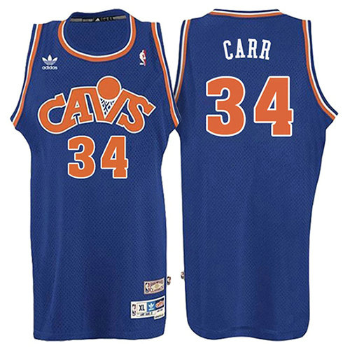 Camiseta baloncesto Austin Carr 34 Retro 2008 Azul Cleveland Cavaliers Hombre