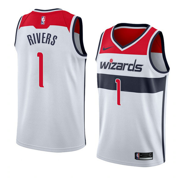 Camiseta baloncesto Austin Rivers 1 Association 2018 Blanco Washington Wizards Hombre