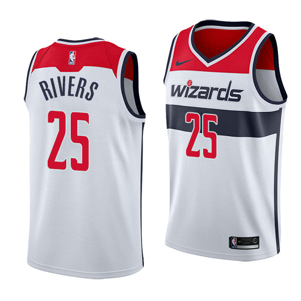 Camiseta baloncesto Austin Rivers 25 Association 2018 Blanco Washington Wizards Hombre