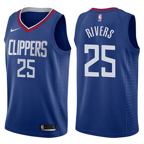 Camiseta baloncesto Austin Rivers 25 Icon 2017-18 Azul Los Angeles Clippers Hombre