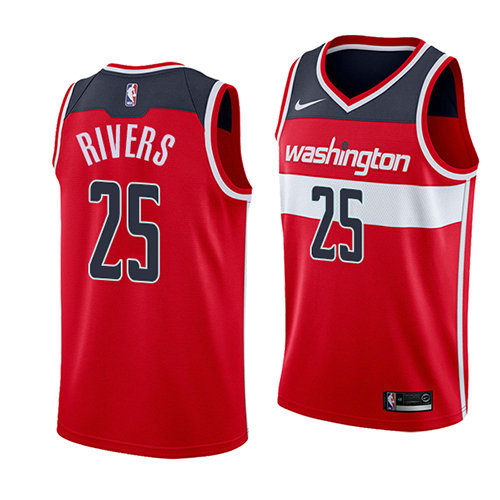 Camiseta baloncesto Austin Rivers 25 Icon 2018 Rojo Washington Wizards Hombre