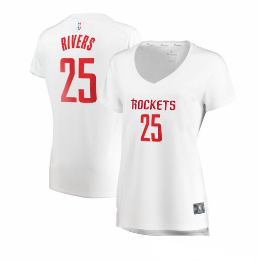 Camiseta baloncesto Austin Rivers 25 association edition Blanco Houston Rockets Mujer