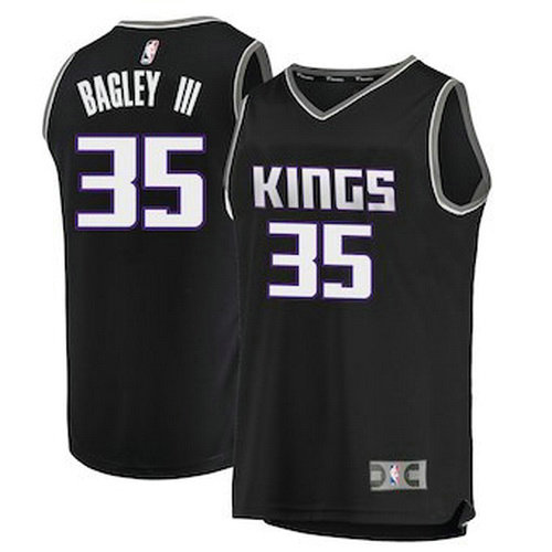 Camiseta baloncesto Bagley III 35 2017-18 Negro Sacramento Kings Hombre