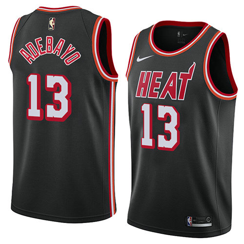 Camiseta baloncesto Bam Adebayo 13 Classic 2018 Negro Miami Heat Hombre