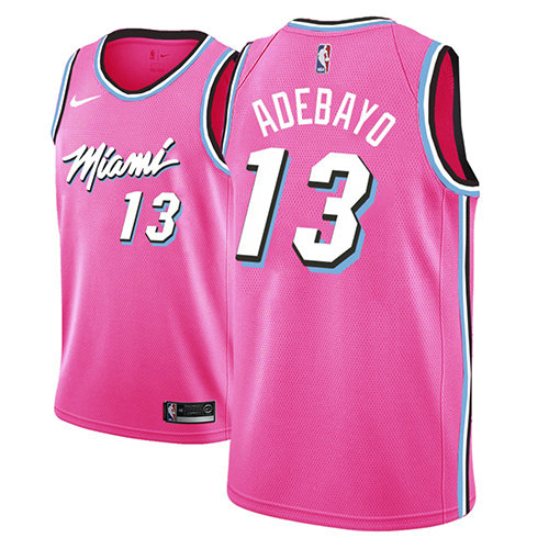 Camiseta baloncesto Bam Adebayo 13 Earned 2018-19 Rosa Miami Heat Hombre