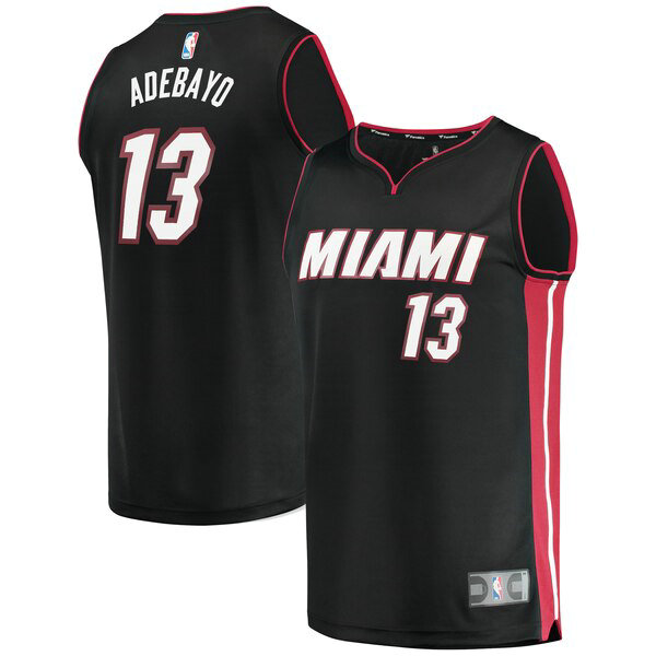 Camiseta baloncesto Bam Adebayo 13 Icon Edition Negro Miami Heat Hombre