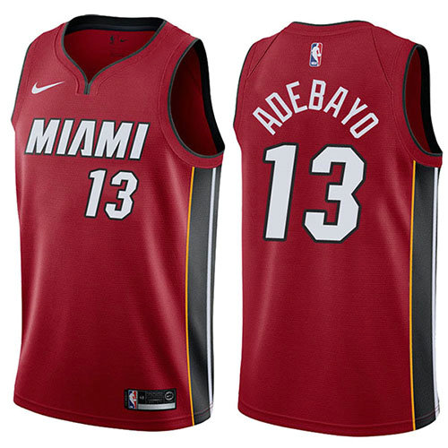 Camiseta baloncesto Bam Adebayo 13 Statement 2017-18 Rojo Miami Heat Hombre