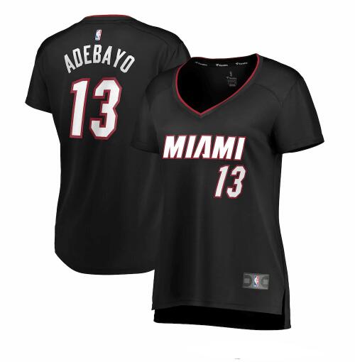 Camiseta baloncesto Bam Adebayo 13 icon edition Negro Miami Heat Mujer