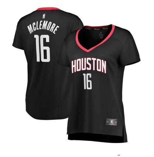 Camiseta baloncesto Ben McLemore 16 statement edition Negro Houston Rockets Mujer