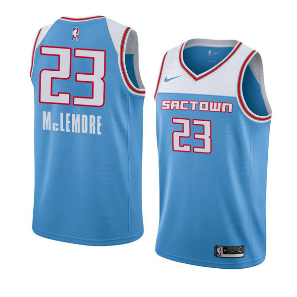 Camiseta baloncesto Ben Mclemore 23 Ciudad 2018-19 Azul Sacramento Kings Hombre