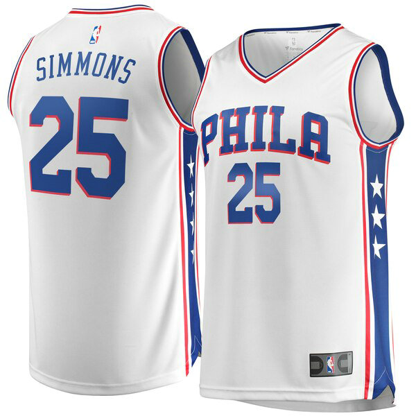 Camiseta baloncesto Ben Simmons 25 Association Edition Blanco Philadelphia 76ers Hombre