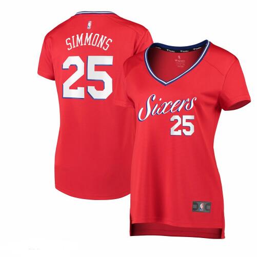 Camiseta baloncesto Ben Simmons 25 statement edition Rojo Philadelphia 76ers Mujer