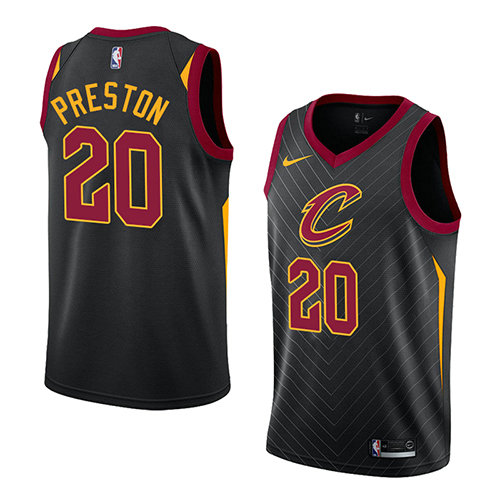 Camiseta baloncesto Billy Preston 20 Statement 2018 Negro Cleveland Cavaliers Hombre