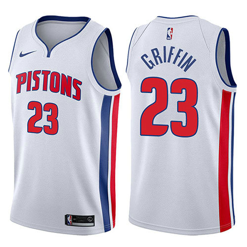 Camiseta baloncesto Blake Griffin 23 Association 2017-18 Blanco Detroit Pistons Hombre