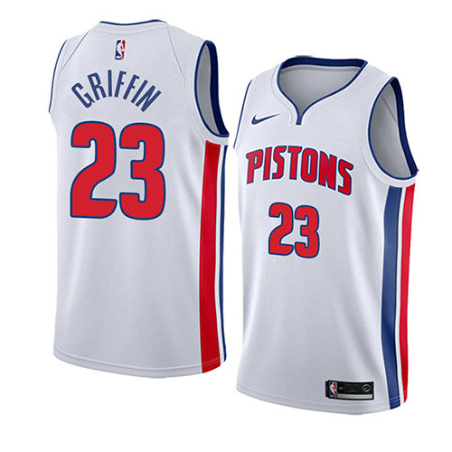 Camiseta baloncesto Blake Griffin 23 Association 2018 Blanco Detroit Pistons Hombre