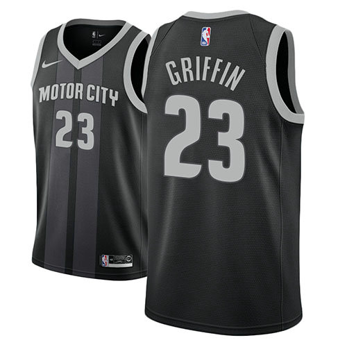 Camiseta baloncesto Blake Griffin 23 Ciudad 2018-19 Negro Detroit Pistons Hombre