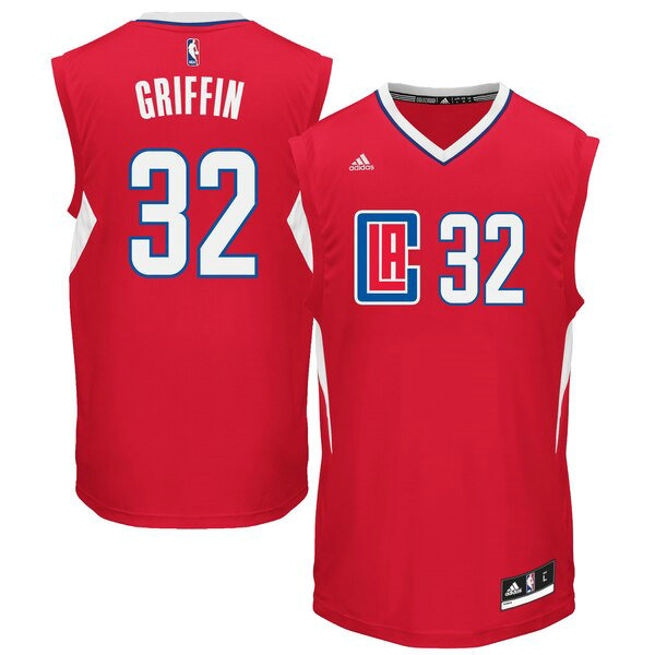 Camiseta baloncesto Blake Griffin 32 2015 adidas Rojo Los Angeles Clippers Hombre
