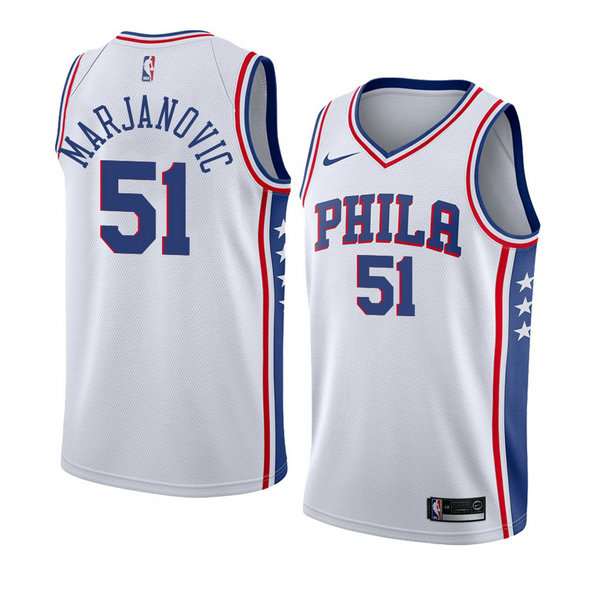 Camiseta baloncesto Boban Marjanovic 51 Association 2018 Blanco Philadelphia 76ers Hombre