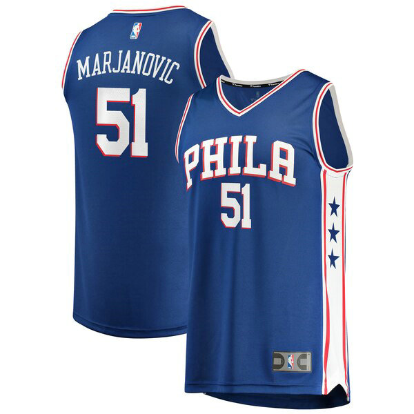 Camiseta baloncesto Boban Marjanovic 51 Icon Edition Azul Philadelphia 76ers Nino