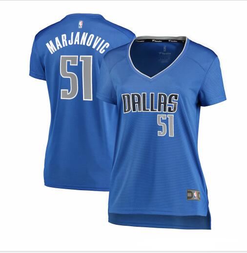 Camiseta baloncesto Boban Marjanovic 51 icon edition Azul Dallas Mavericks Mujer