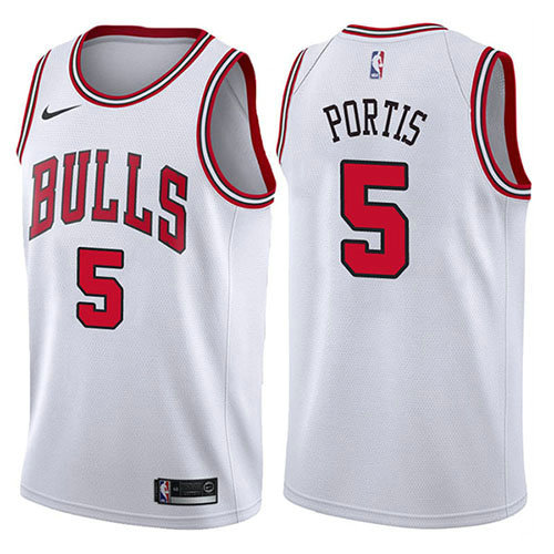 Camiseta baloncesto Bobby Portis 5 Association 2017-18 Blanco Chicago Bulls Hombre