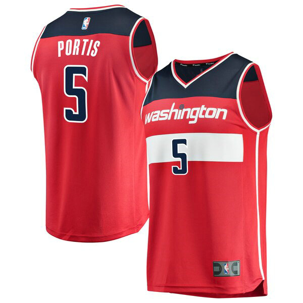 Camiseta baloncesto Bobby Portis 5 Icon Edition Rojo Washington Wizards Hombre