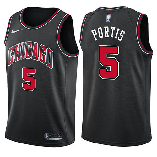 Camiseta baloncesto Bobby Portis 5 Statement 2017-18 Negro Chicago Bulls Hombre