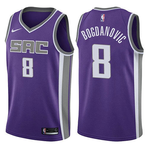 Camiseta baloncesto Bogdan Bogdanovic 8 Icon 2017-18 P鐓pura Sacramento Kings Hombre