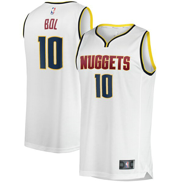 Camiseta baloncesto Bol Bol 10 Association Edition Blanco Denver Nuggets Nino