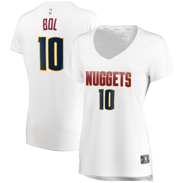 Camiseta baloncesto Bol Bol 10 association edition Blanco Denver Nuggets Mujer