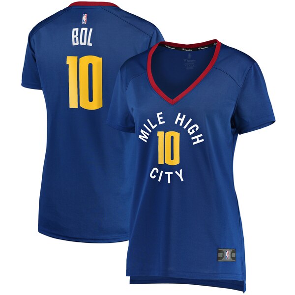 Camiseta baloncesto Bol Bol 10 statement edition Azul Denver Nuggets Mujer