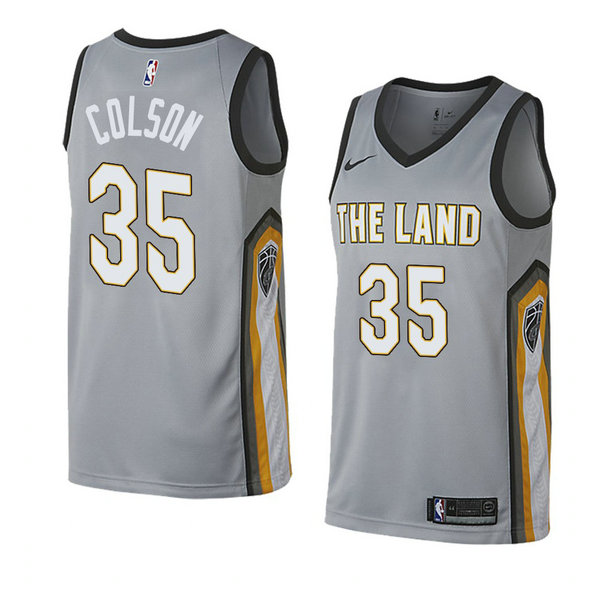 Camiseta baloncesto Bonzie Colson 35 Ciudad 2018 Gris Cleveland Cavaliers Hombre