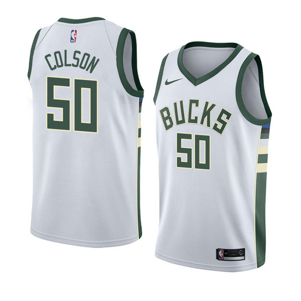 Camiseta baloncesto Bonzie Colson 50 Association 2018 Blanco Milwaukee Bucks Hombre