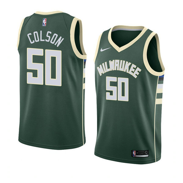 Camiseta baloncesto Bonzie Colson 50 Icon 2018 Verde Milwaukee Bucks Hombre
