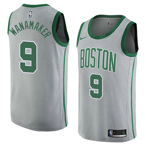 Camiseta baloncesto Brad Wanamaker 9 Ciudad 2018 Gris Boston Celtics Hombre