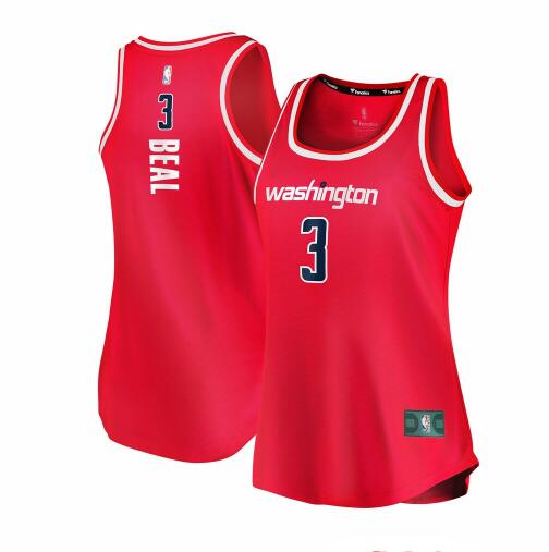 Camiseta baloncesto Bradley Beal 3 clasico Rojo Washington Wizards Mujer