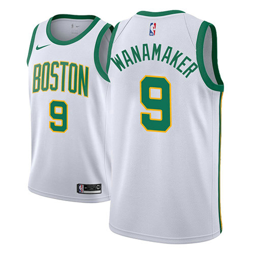 Camiseta baloncesto Bradley Wanamaker 9 Ciudad 2018-19 Blanco Boston Celtics Hombre