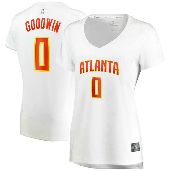Camiseta baloncesto Brandon Goodwin 0 association edition Blanco Atlanta Hawks Mujer