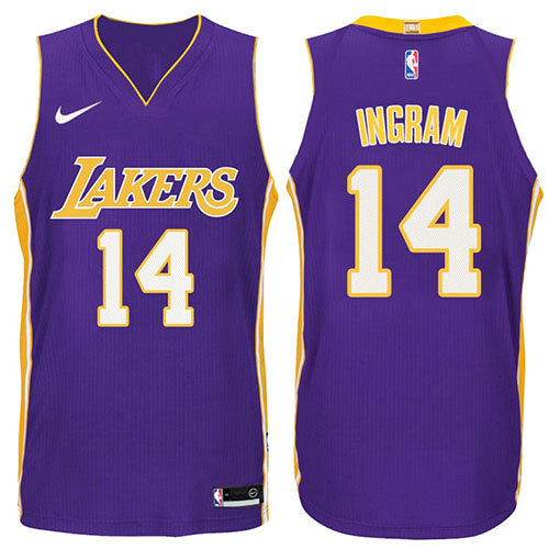 Camiseta baloncesto Brandon Ingram 14 2017-18 P鐓pura Los Angeles Lakers Hombre