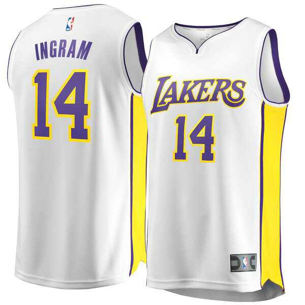 Camiseta baloncesto Brandon Ingram 14 Association Edition Blanco Los Angeles Lakers Hombre