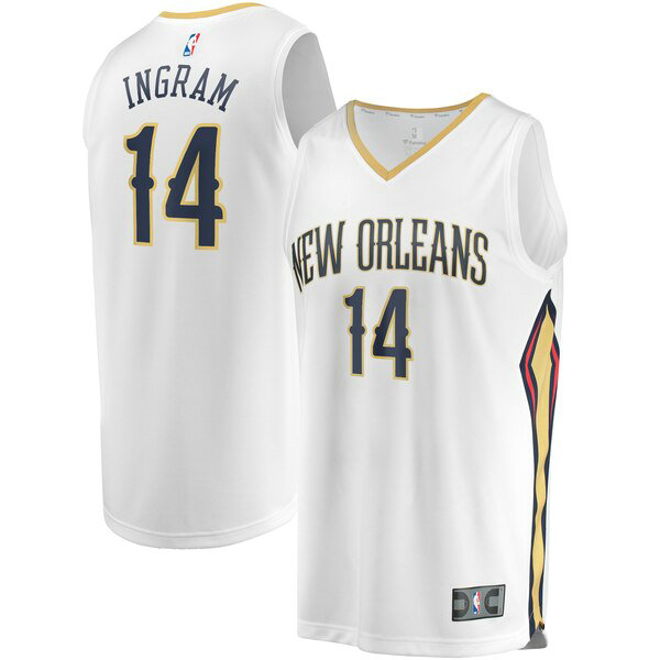 Camiseta baloncesto Brandon Ingram 14 Association Edition Blanco New Orleans Pelicans Hombre