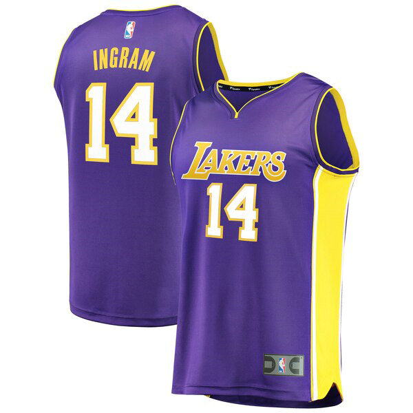 Camiseta baloncesto Brandon Ingram 14 Statement Edition Púrpura Los Angeles Lakers Hombre