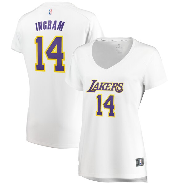 Camiseta baloncesto Brandon Ingram 14 association edition Blanco Los Angeles Lakers Mujer