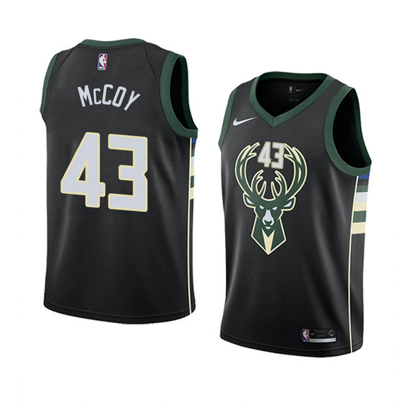 Camiseta baloncesto Brandon Mccoy 43 Statement 2018 Negro Milwaukee Bucks Hombre