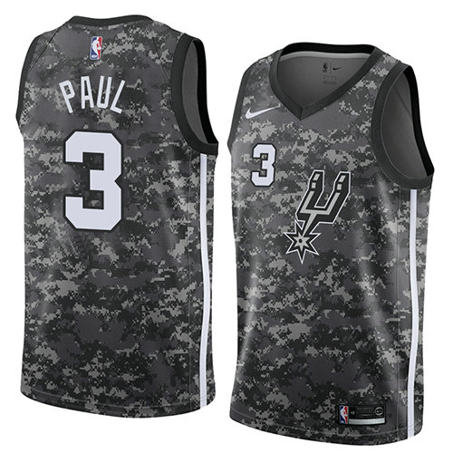 Camiseta baloncesto Brandon Paul 3 Ciudad 2018 Gris San Antonio Spurs Hombre