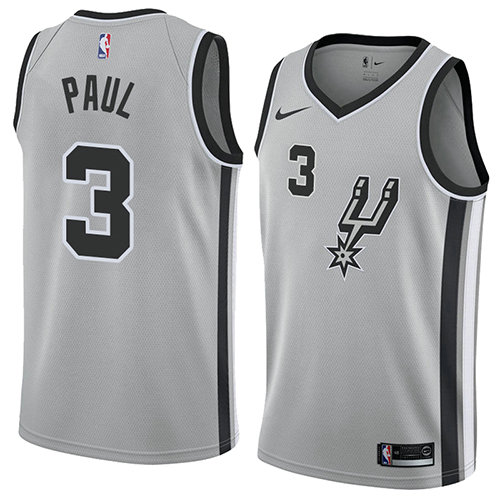 Camiseta baloncesto Brandon Paul 3 Statement 2018 Gris San Antonio Spurs Hombre