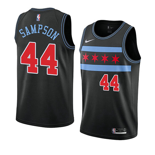 Camiseta baloncesto Brandon Sampson 44 Ciudad 2018-19 Negro Chicago Bulls Hombre