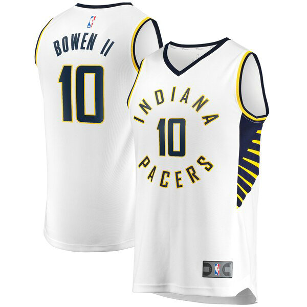 Camiseta baloncesto Brian Bowen II 10 Association Edition Blanco Indiana Pacers Hombre
