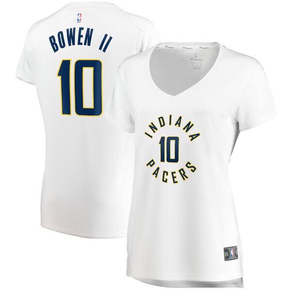 Camiseta baloncesto Brian Bowen II 10 association edition Blanco Indiana Pacers Mujer
