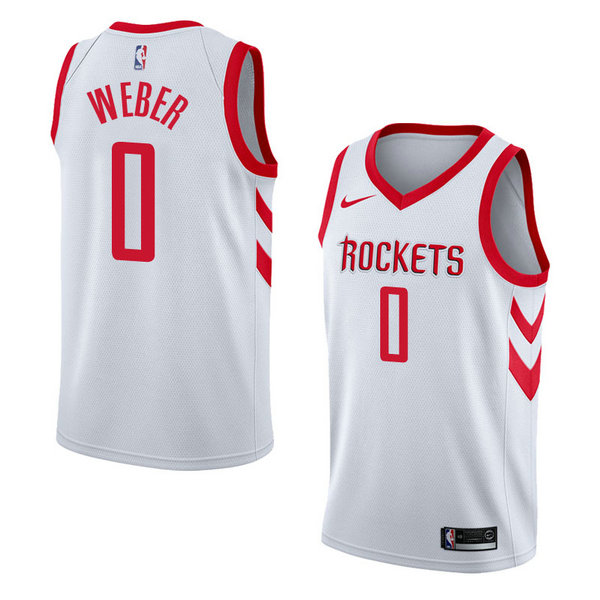 Camiseta baloncesto Briante Weber 0 Association 2018 Blanco Houston Rockets Hombre